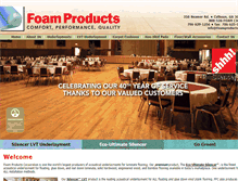 Tablet Screenshot of foamproducts.com